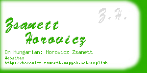 zsanett horovicz business card